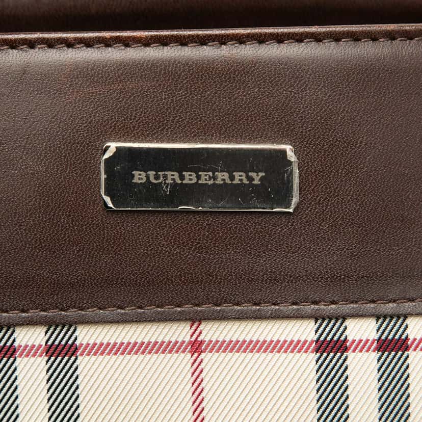 Burberry House Check Canvas Convertible Tote Beige Very good condition - Box View