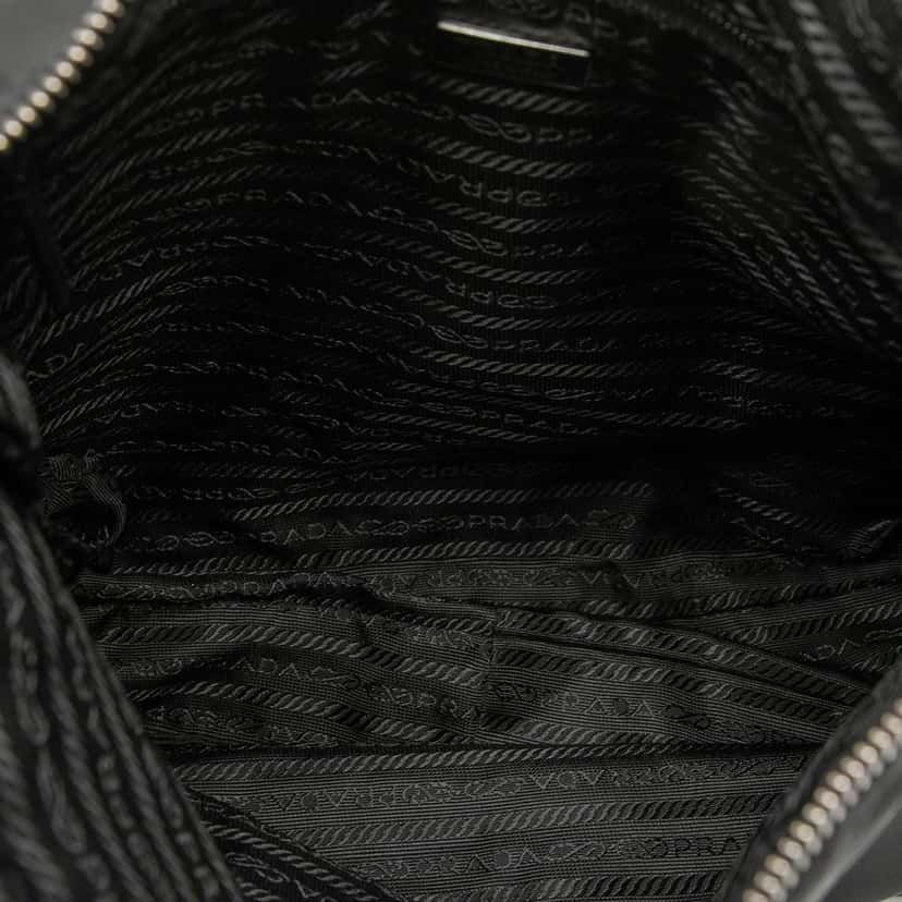 Prada Tessuto Zip Top Shoulder Bag Black Good condition - Model View