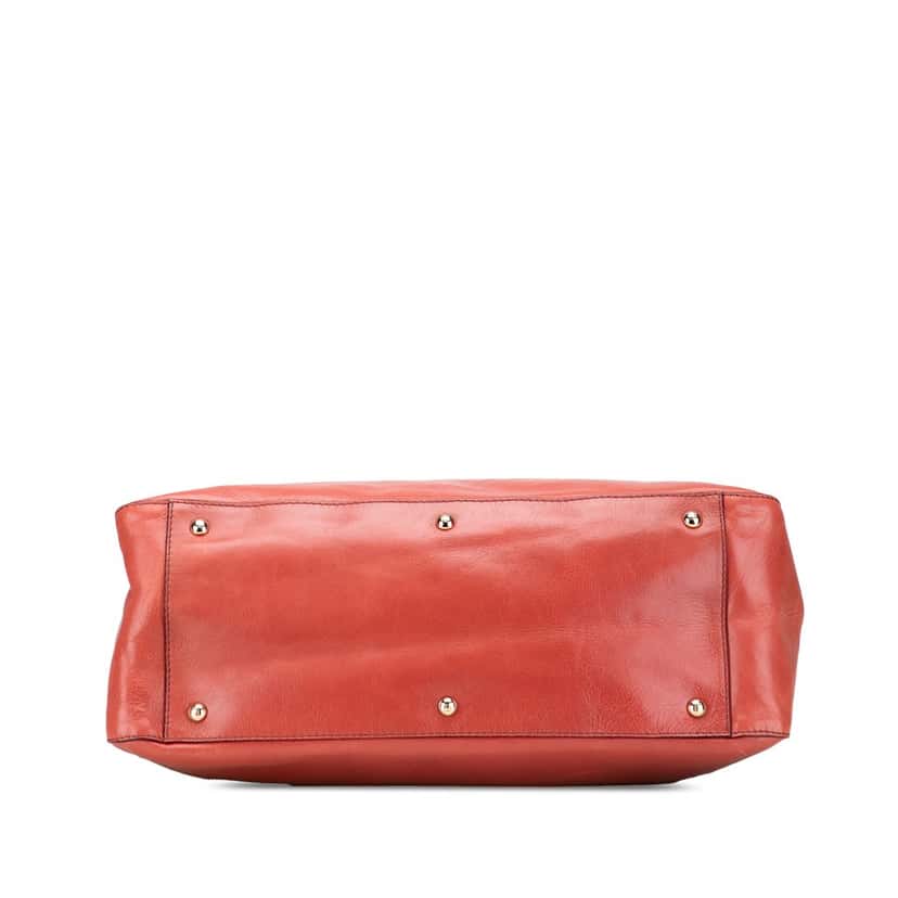 Fendi Large Leather Twins Tote Orange Leather Very good condition - Inside View