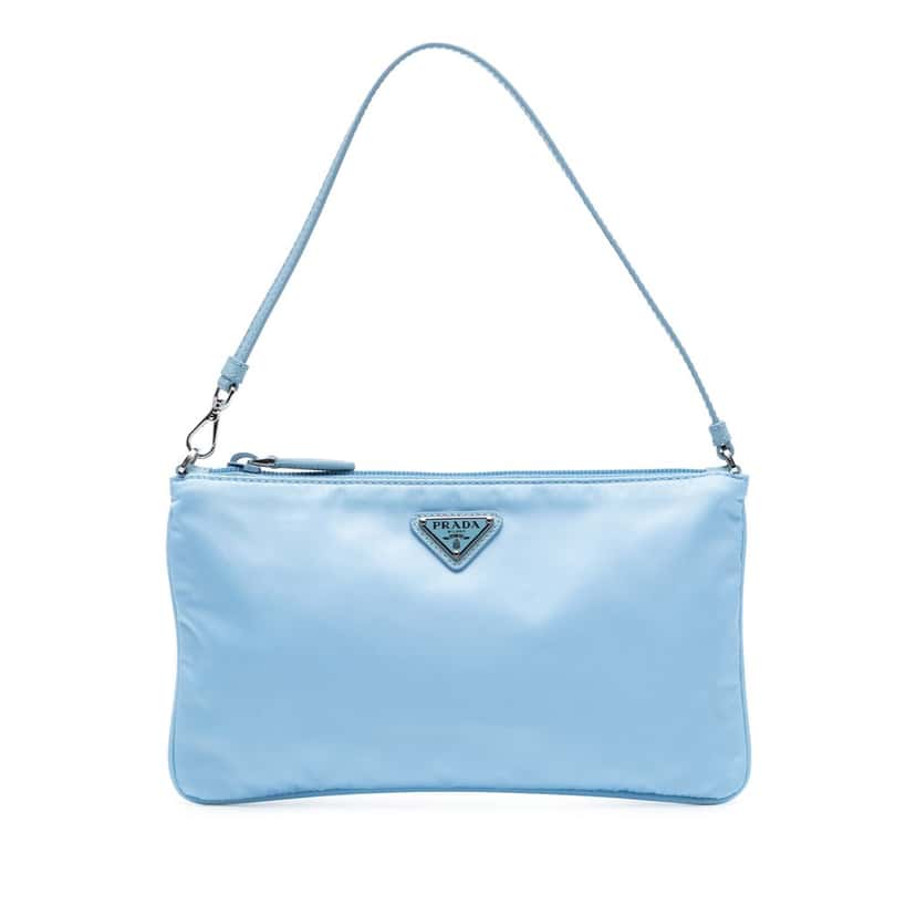Prada Re Nylon Pochette Blue Very good condition - Front View