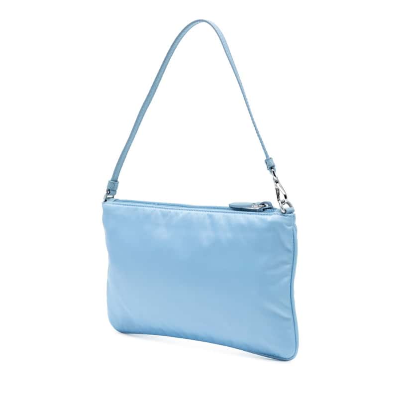 Prada Re Nylon Pochette Blue Very good condition - Back View