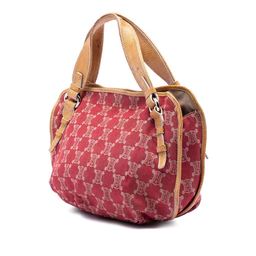 Celine Macadam Denim Bittersweet Hobo Red Very good condition - Back View