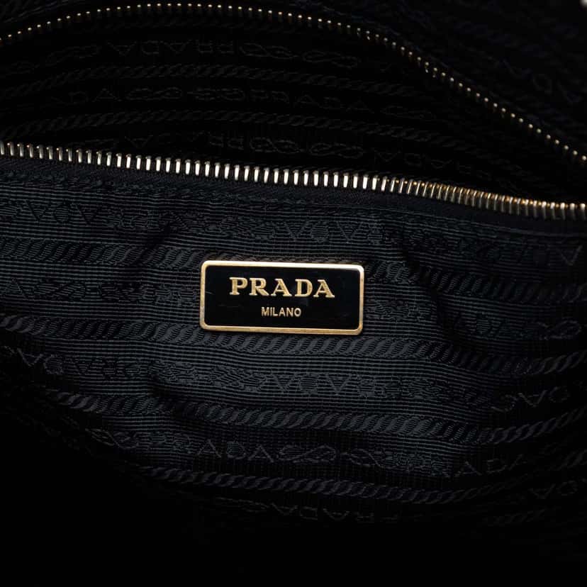 Prada Tessuto Satchel Black Very good condition - Box View
