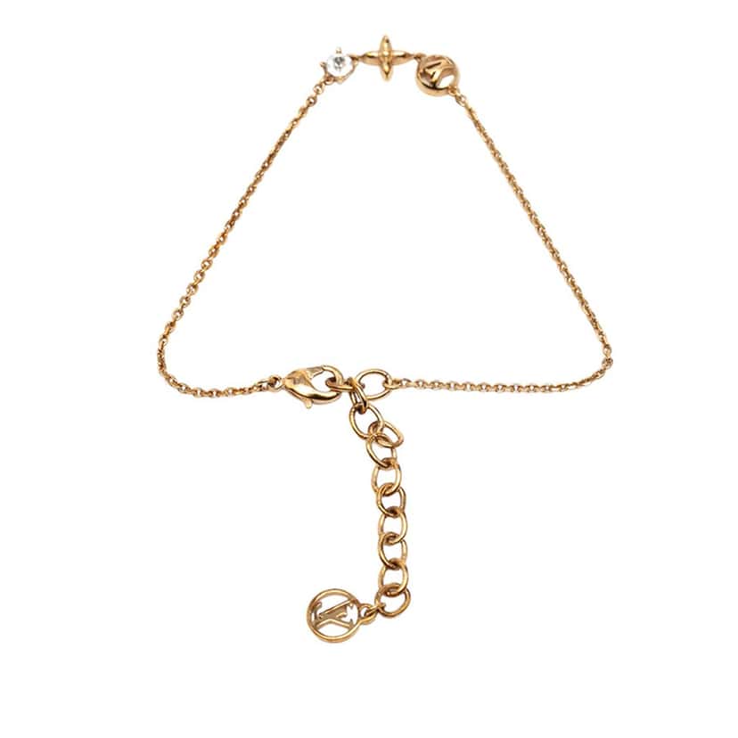 Louis Vuitton Gold Plated Petit Louis Bracelet Gold Metal Very good condition - Back View