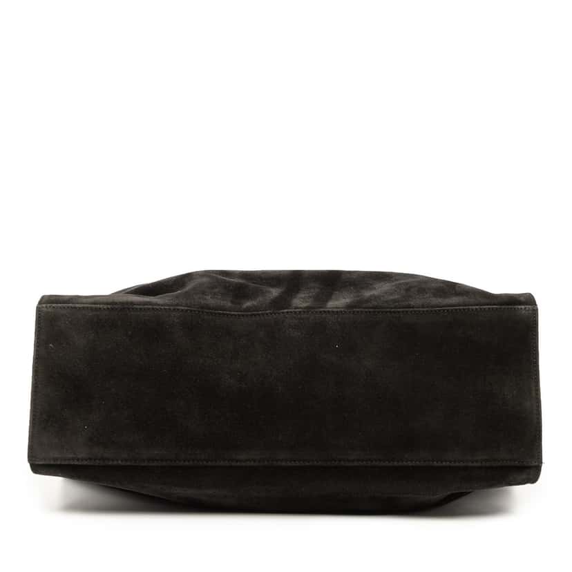Chanel CC Suede Tote Black Leather Very good condition - Inside View