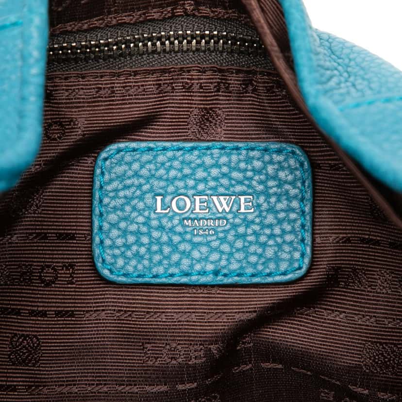 Loewe Calfskin Calle Hobo Blue Leather Very good condition - Box View
