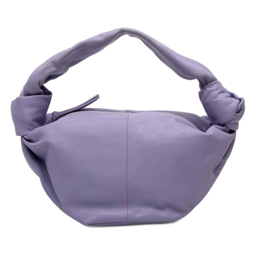 Bottega Veneta Mini Calfskin Double Knot Bag Purple Leather Very good condition - Front View