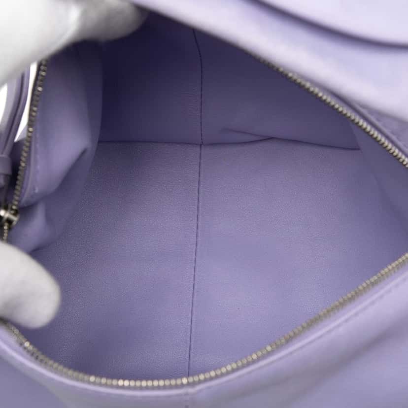 Bottega Veneta Mini Calfskin Double Knot Bag Purple Leather Very good condition - Model View