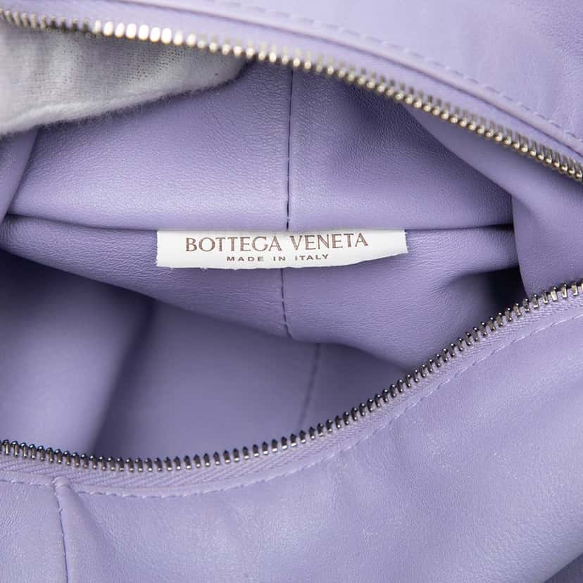 Bottega Veneta Mini Calfskin Double Knot Bag Purple Leather Very good condition - Box View