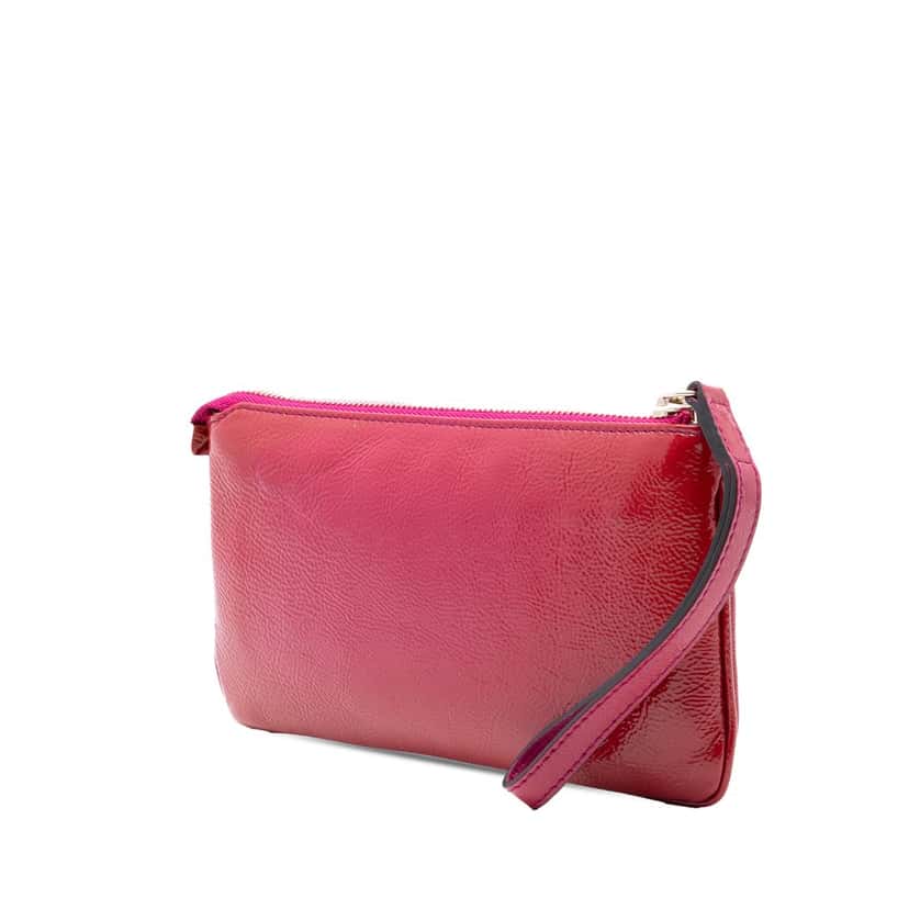Gucci Patent Soho Wristlet Pouch Pink Leather Very good condition - Back View