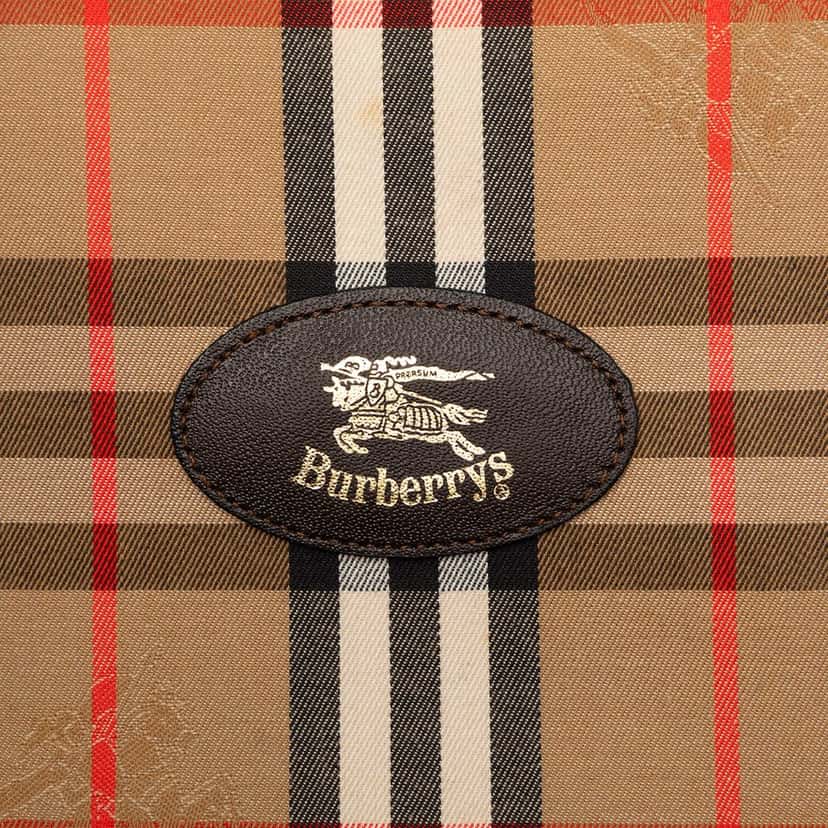 Burberry Haymarket Check Canvas Briefcase Beige Very good condition - Box View