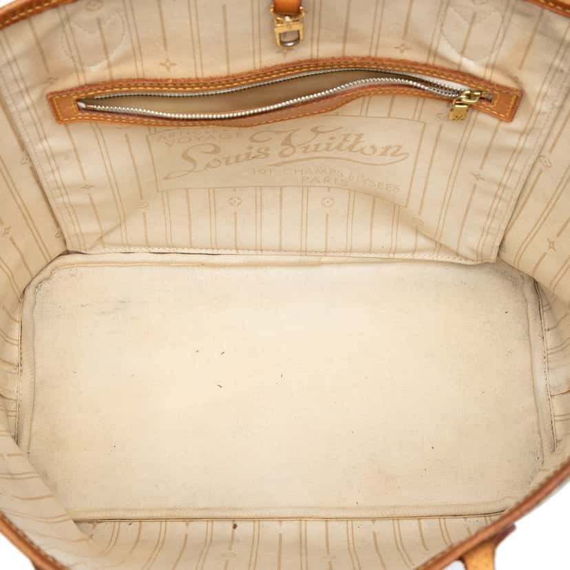 Louis Vuitton Damier Azur Neverfull MM White Very good condition - Model View
