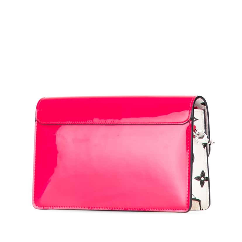 Louis Vuitton Portefeuille Cherrywood Wallet On Chain Pink Leather Very good condition - Back View