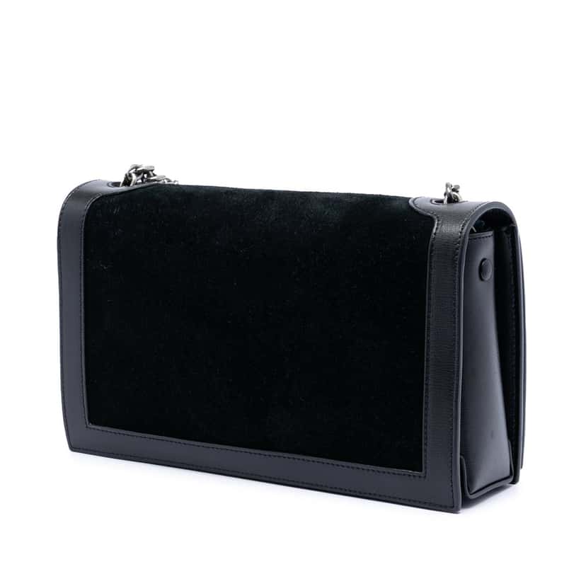 Saint Laurent Suede Monogram Book Bag Black Leather Very good condition - Back View