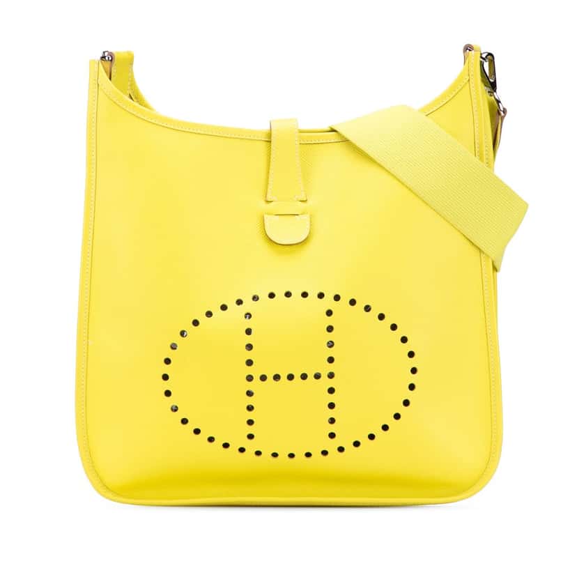 Hermès Epsom Evelyne III 33 Yellow Leather Very good condition - Front View