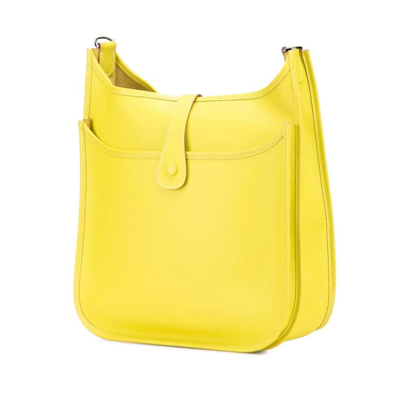 Hermès Epsom Evelyne III 33 Yellow Leather Very good condition - Back View