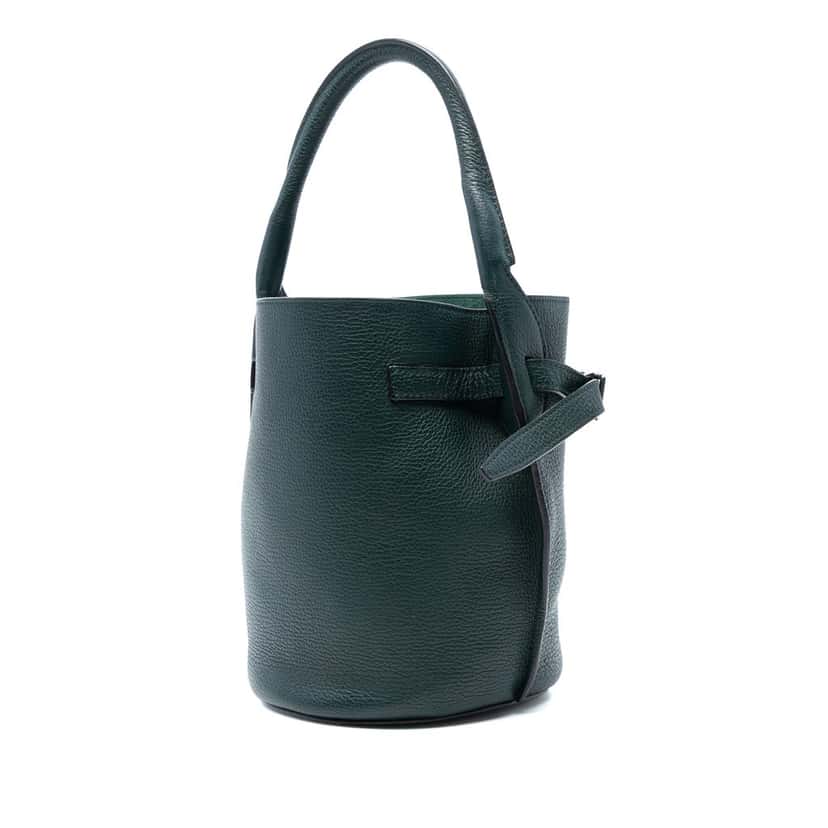 Celine Nano Leather Big Bucket Bag Green Leather Very good condition - Back View