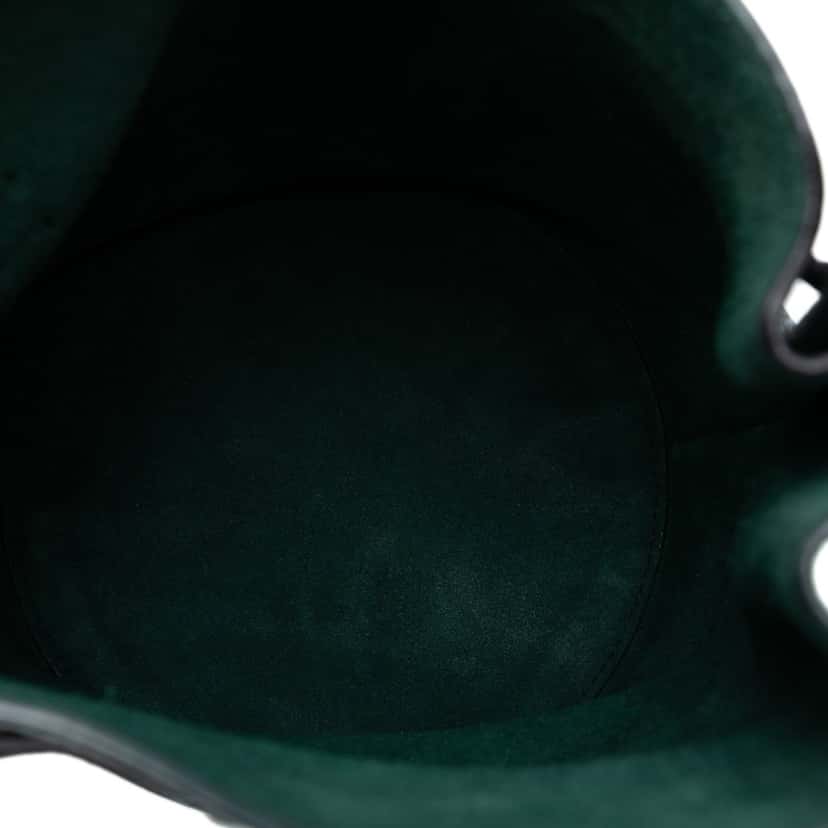 Celine Nano Leather Big Bucket Bag Green Leather Very good condition - Model View