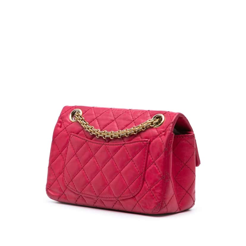 Chanel Mini Reissue 2.55 Calfskin Flap Pink Leather Very good condition - Back View
