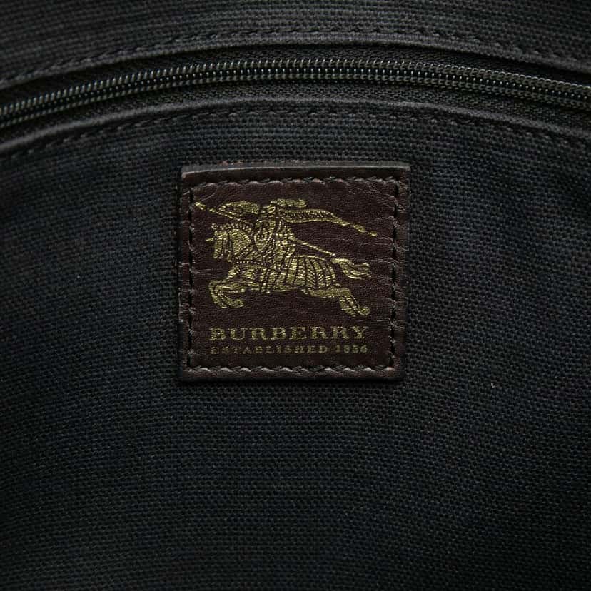 Burberry Haymarket Check Coated Canvas Tote Beige Very good condition - Box View