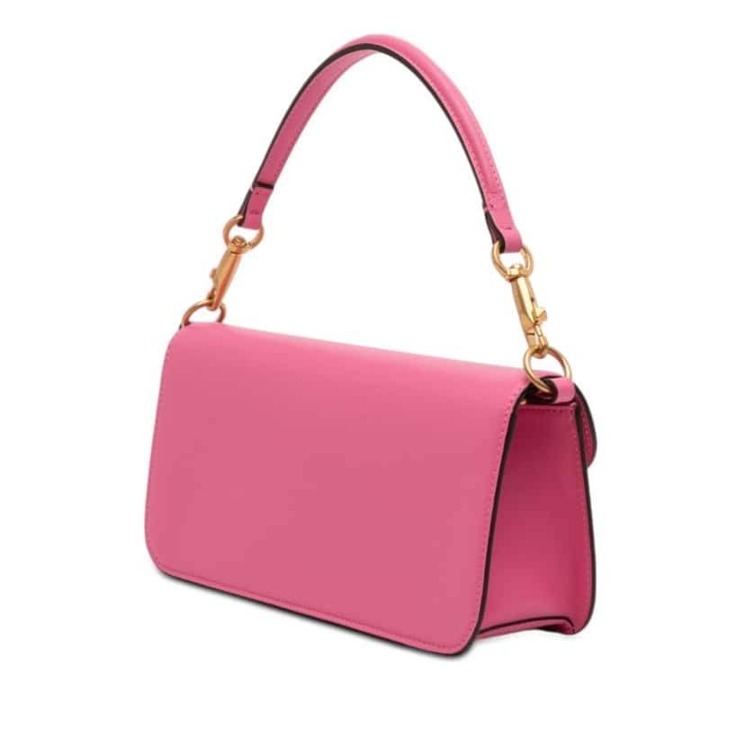 Valentino Medium Calfskin VLogo Loco Satchel Pink Leather Very good condition - Back View