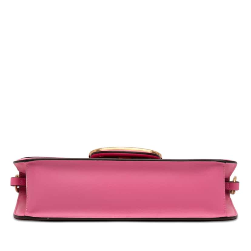 Valentino Medium Calfskin VLogo Loco Satchel Pink Leather Very good condition - Inside View