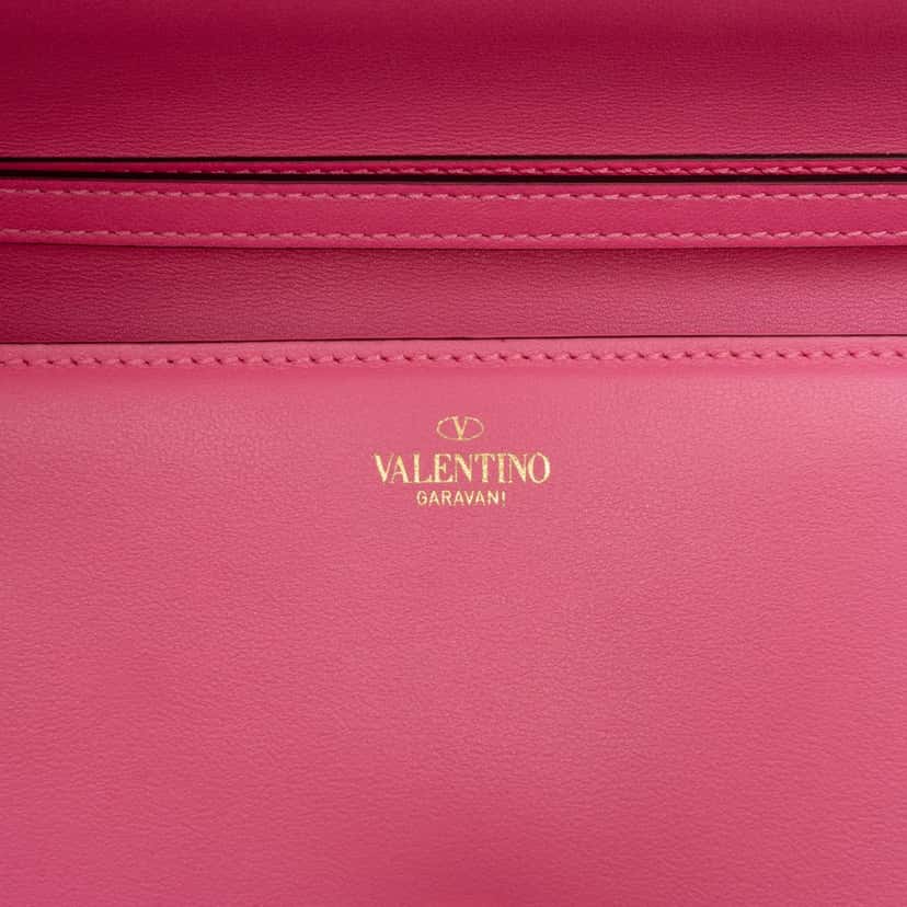 Valentino Medium Calfskin VLogo Loco Satchel Pink Leather Very good condition - Box View
