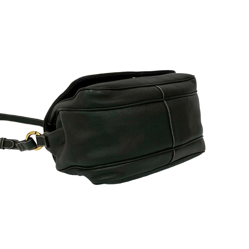 LOEWE Leather Anagram Flap Crossbody Black Leather Very good condition - Box View