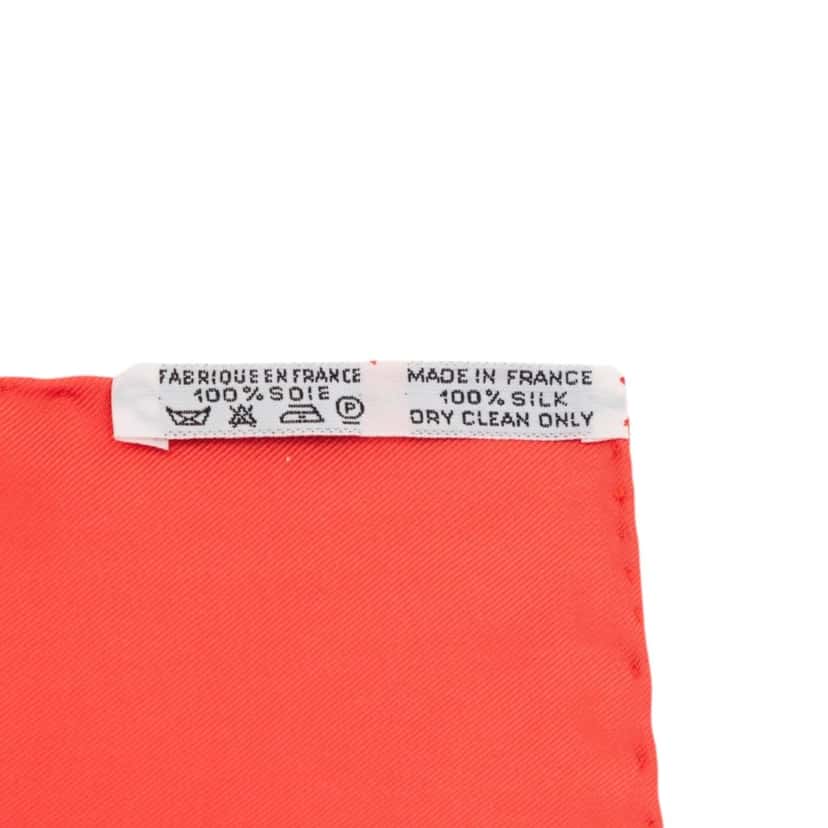 Hermès Hommage A Charles Garnier Silk Scarf 90 Red Very good condition - Back View