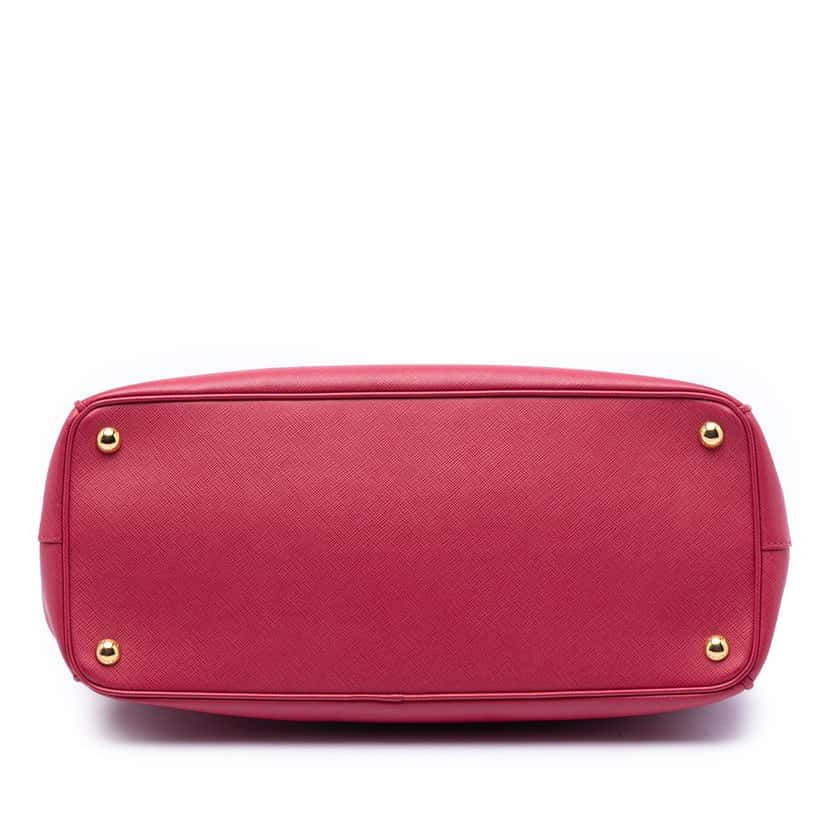 Prada Large Saffiano Lux Galleria Double Zip Satchel Pink Leather Very good condition - Inside View