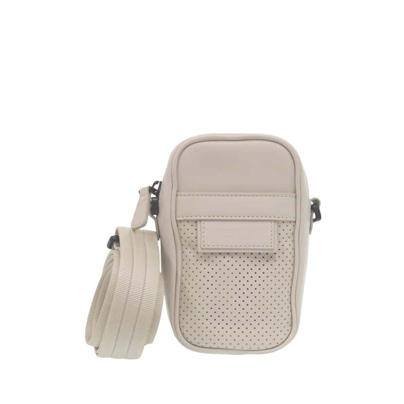 Bottega Veneta Perforated Calfskin Leggero Crossbody White Leather Very good condition - Front View
