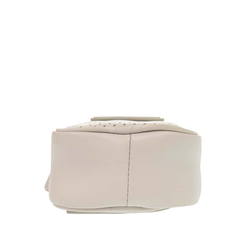Bottega Veneta Perforated Calfskin Leggero Crossbody White Leather Very good condition - Inside View