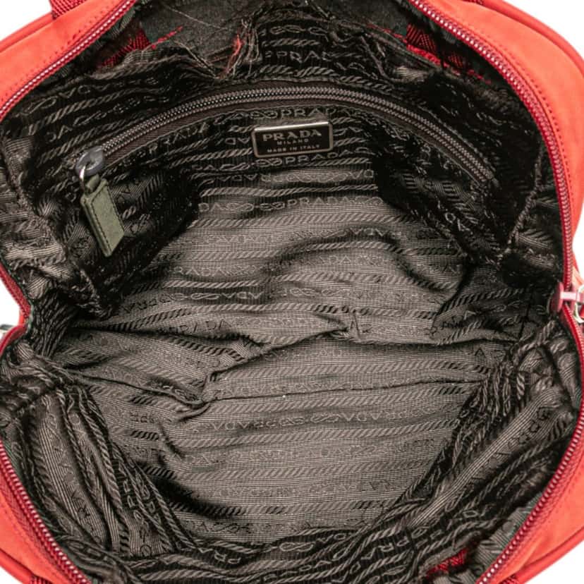 Prada Tessuto Handbag Red Good condition - Model View