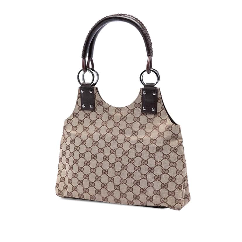 Gucci GG Canvas Shoulder Bag Beige Very good condition - Back View