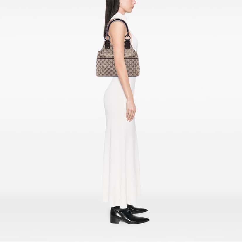 Gucci GG Canvas Shoulder Bag Beige Very good condition - Box View