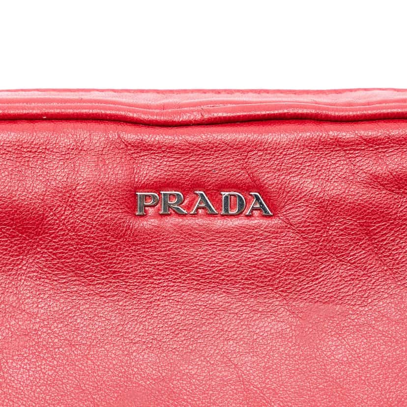 Prada Leather Handbag Red Leather Very good condition - Box View