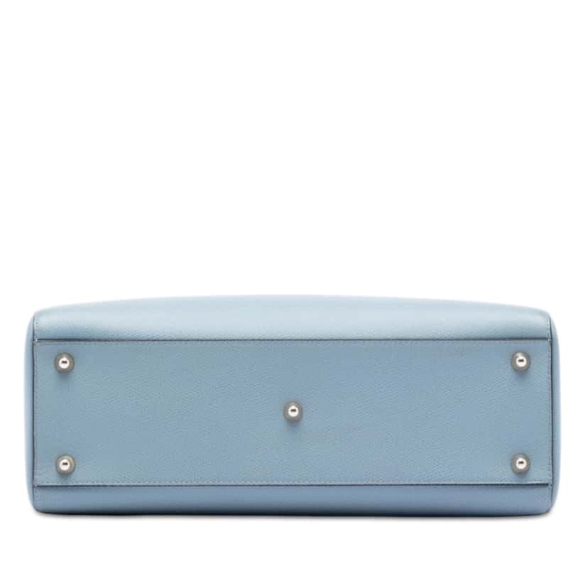 Dior Large Grained Calfskin Lady Dior Blue Leather Very good condition - Inside View