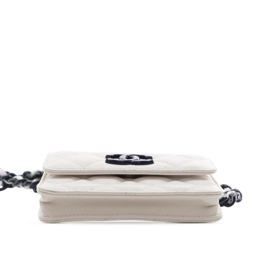 Chanel Quilted Caviar My Everything Belt Bag White Leather Very good condition - Inside View