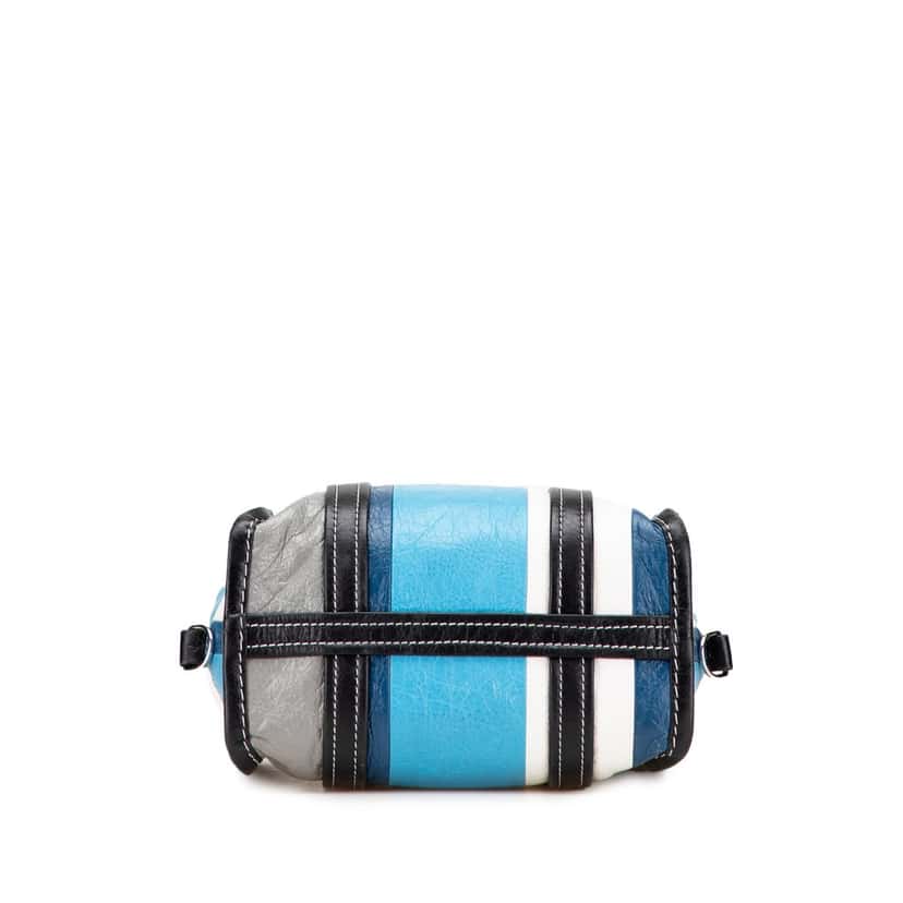 Balenciaga XS Lambskin Bazar Shopper Satchel Blue Leather Very good condition - Inside View