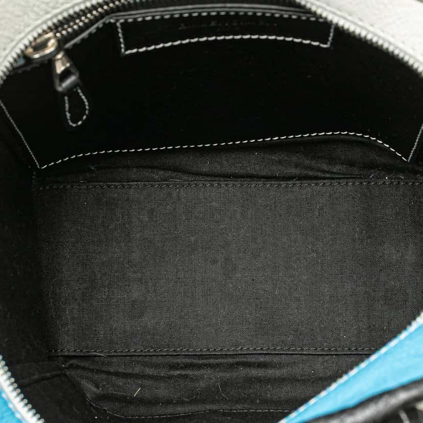 Balenciaga XS Lambskin Bazar Shopper Satchel Blue Leather Very good condition - Model View