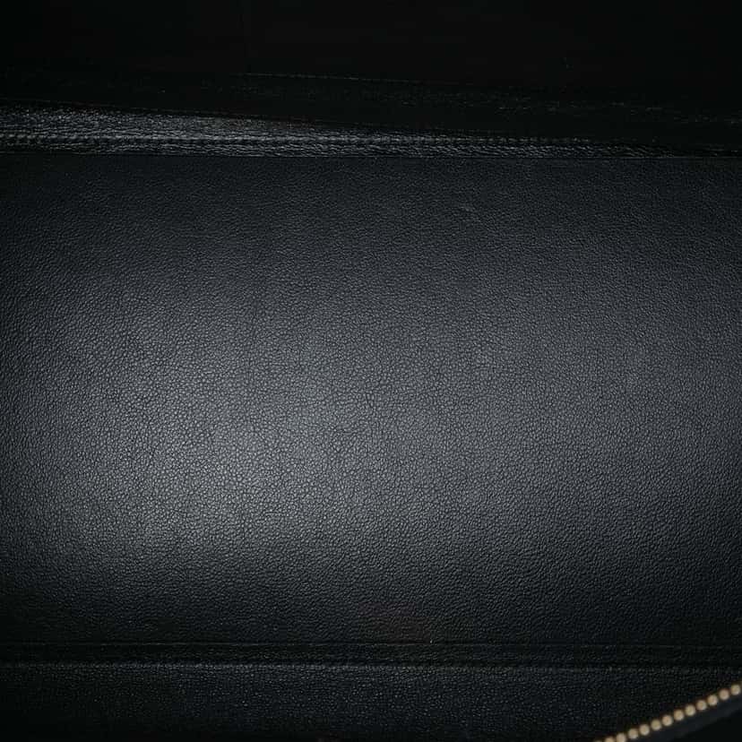 Celine Medium Tricolor Calfskin and Nubuck Trapeze Satchel Black Leather Very good condition - Model View