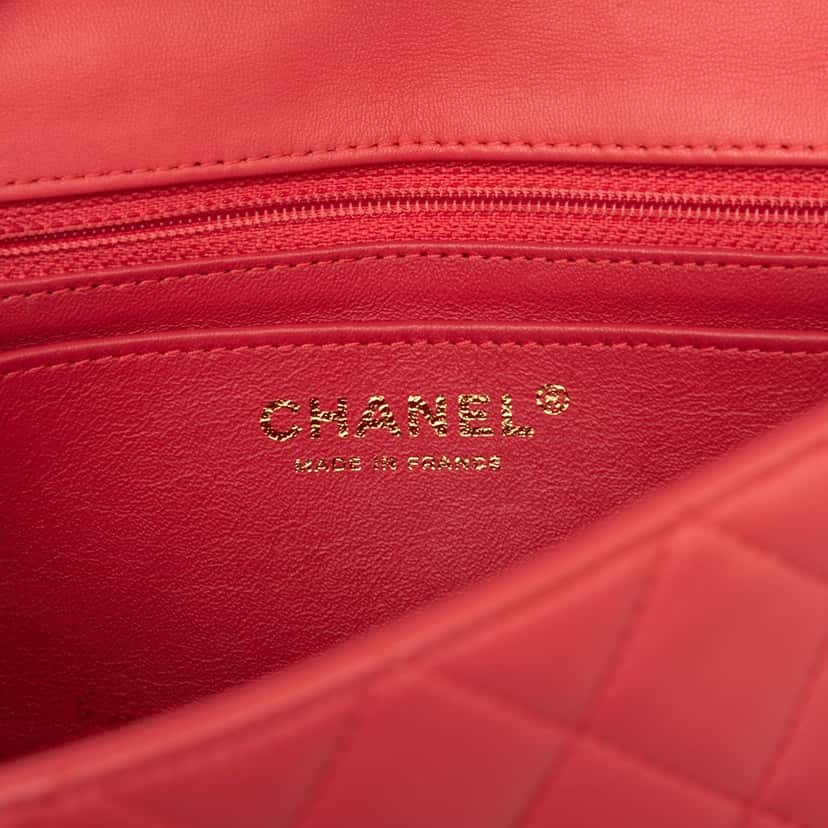 Chanel Mini Rectangular Classic Lambskin Lucky Charms Single Flap Pink Leather Very good condition - Box View