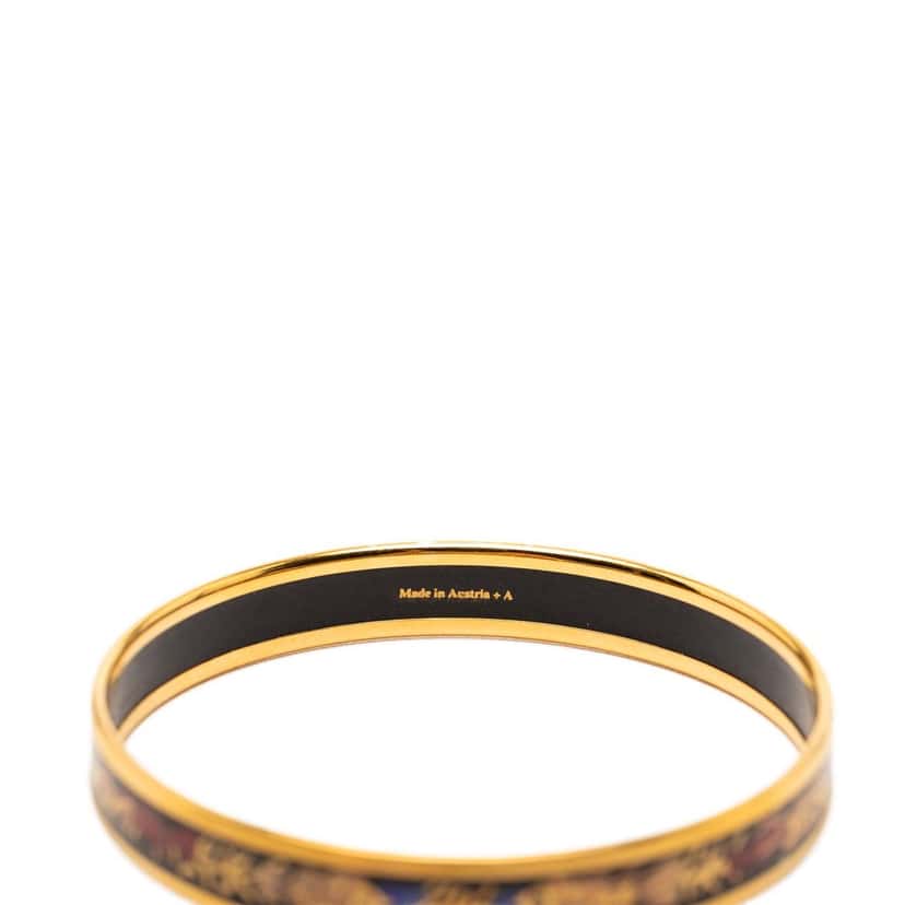 Hermès Narrow Enamel Coral Fish Bangle 65 Black Very good condition - Model View