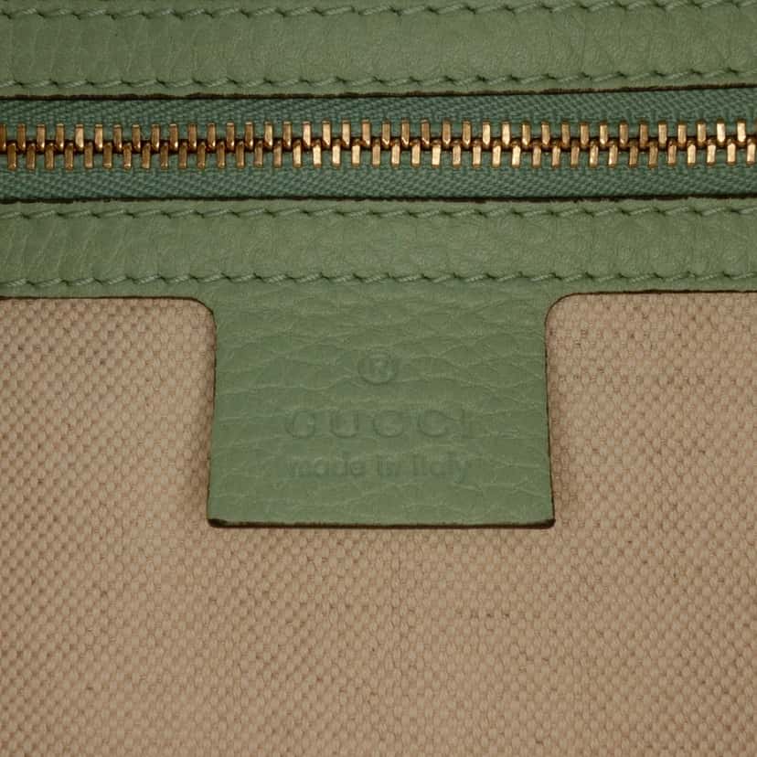 Gucci Calfskin Jackie O Bouvier Crossbody Green Leather Very good condition - Box View