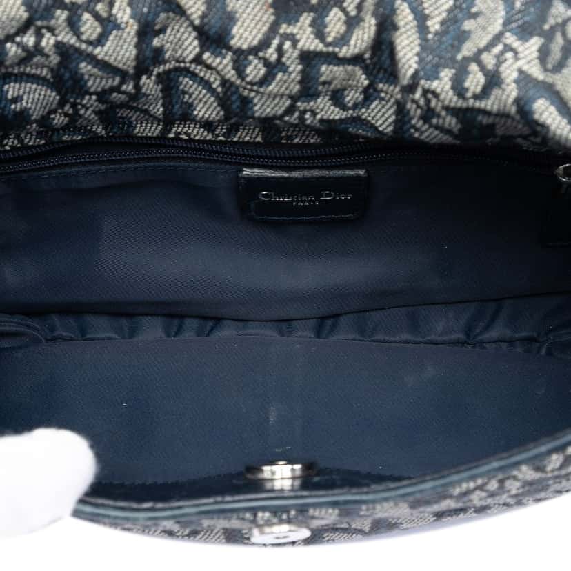 Dior Diorissimo Trotter Canvas Shoulder Bag Blue Very good condition - Model View
