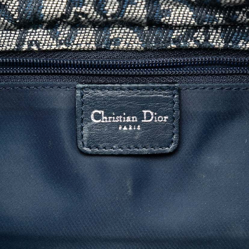 Dior Diorissimo Trotter Canvas Shoulder Bag Blue Very good condition - Box View