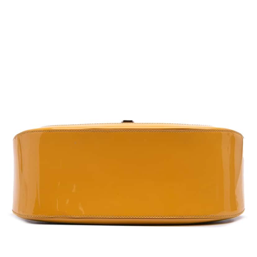 Gucci Microguccissima Patent Stirrup Crossbody Yellow Leather Very good condition - Inside View