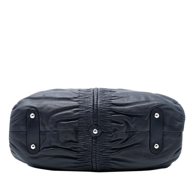 Dior Small Lambskin Karenina Frame Bag Blue Leather Very good condition - Inside View