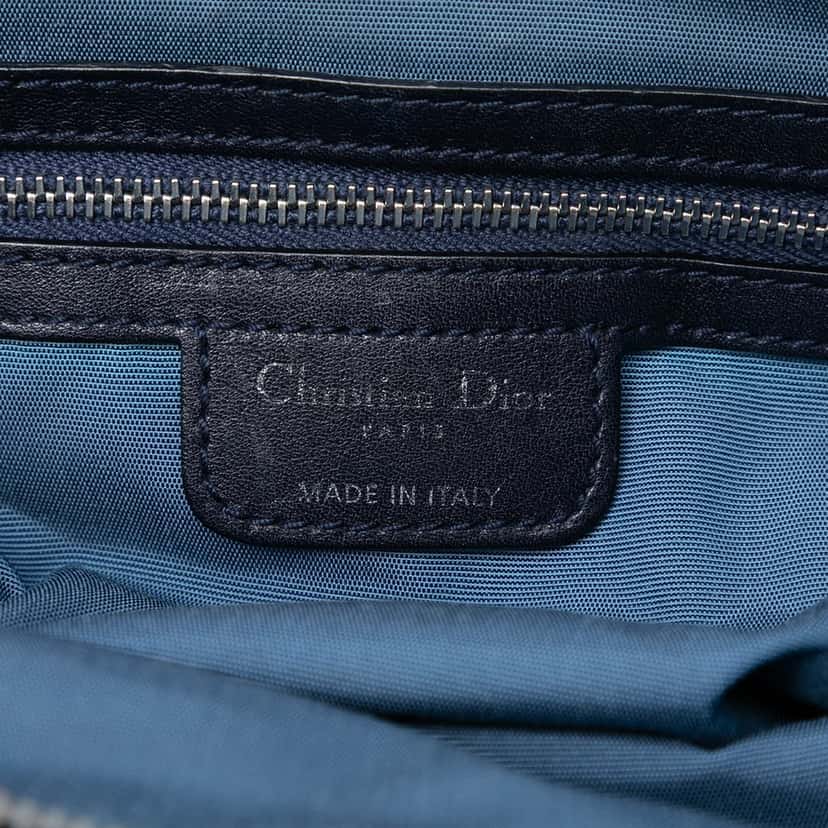 Dior Small Lambskin Karenina Frame Bag Blue Leather Very good condition - Box View