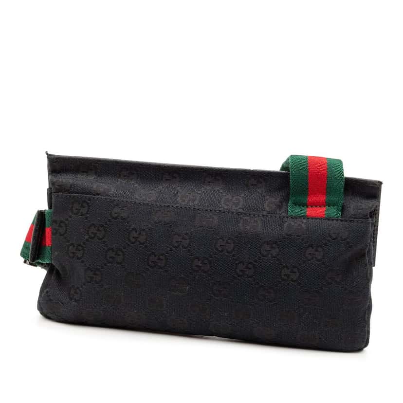 Gucci GG Canvas Web Crossbody Black Very good condition - Back View
